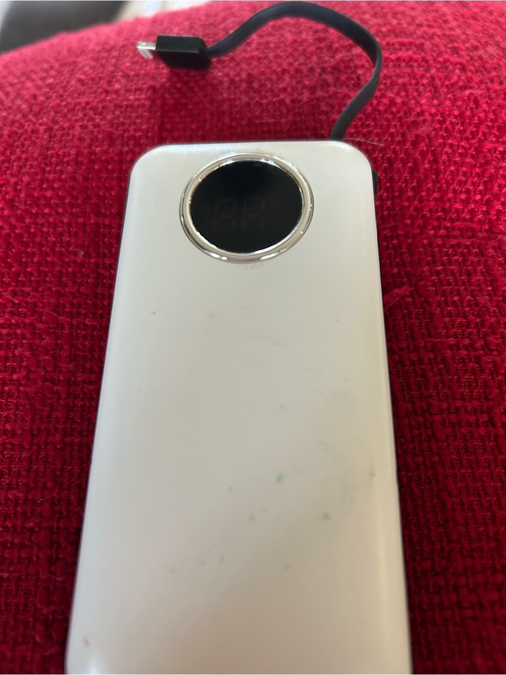 Portable White Power Bank with LED Display